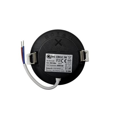 LED Podhľadové svietidlo CIRCLE LED/3W/230V 4000K pr. 9 cm čierna