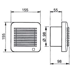 Kúpeľňový ventilátor EDM-100 17W/230V IP44