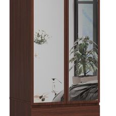 Ak furniture Šatníková skriňa Star so zrkadlom 60 cm wenge
