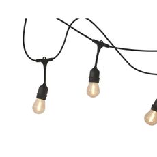 LED Solárna vonkajšia reťaz PARTY 10xE27/3,7V 10 m IP44 + DO