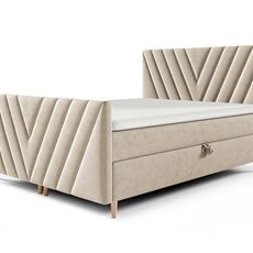 Wilsondo Manželská boxspring posteľ Beno Plus - béžová Rozmer: 140x200