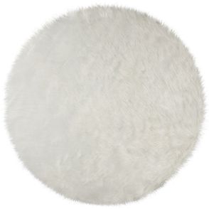 Flair Rugs koberce Kusový koberec Faux Fur Sheepskin Ivory kruh - 120x120 (priemer) kruh cm