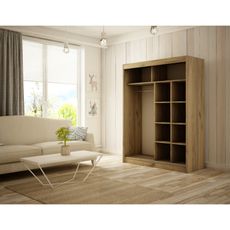 Kvalitná Šatníková Skriňa Solit 150 cm Čierny Mat/ Biely Mat