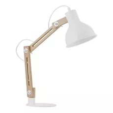 Drevená stolová lampa Grou 41.3 biele