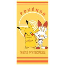 Plážová osuška Pokémon - motív New Friends - 100% bavlna - 70 x 140 cm