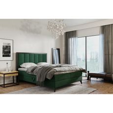 Čalúnená posteľ LOFT rozmer 140x200 cm Zelená