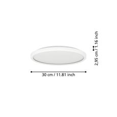 Eglo 901471-LED RGBW St. kúpeľ. svietidlo ROVITO-Z 13,9W/230V pr.30 cm IP44 biela