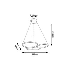 Rabalux 72297 - LED Luster na lanku FORMAND LED/38W/230V čierna