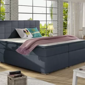 Posteľ Boxspring Alicia 200 x 180, modrá (látka - ba 09)