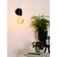 Lucide 21221/01/30 - Nástenná lampa LEANNE 1xE27/40W/230V čierna