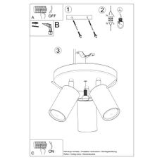 Sollux SL.1503 - Bodové svietidlo RING 3xGU10/10W/230V zelená