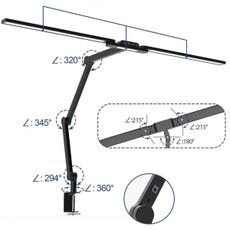 LED Stmievateľná dotyková stolná lampa LED/24W/230V 3000-6500K CRI 92 čierna