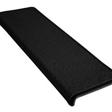 Vopi koberce Nášľapy na schody Eton čierny obdĺžnik, samolepiaci - 25x80 obdĺžnik (rozmer vrátane ohybu)