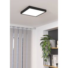 Čierne LED stropné svietidlo 28,5x28,5 cm FUEVA 5 – EGLO