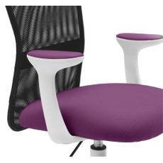 Detská stolička Neoseat MONKEY WHITE s podnožou — látka, biela / fialová