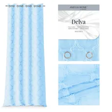 Záclona AmeliaHome Delva II svetlo modrá, velikost 140x250