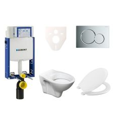 Cenovo zvýhodnený závesný WC set Geberit na zamurovanie + WC S-Line S-line Pro 110.302.00.5NR2