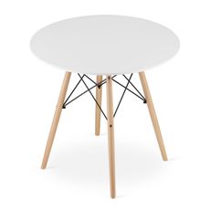 Jedálenský stôl TODI 80 cm - buk/biela