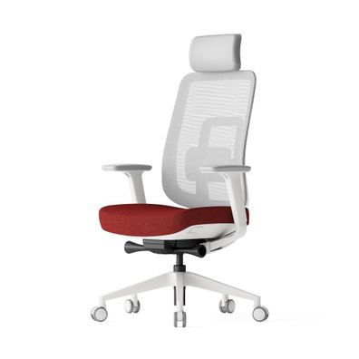 Kancelárska ergonomická stolička K42 White — sieť, látka, biela / viac farieb Čierna