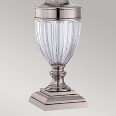 Quoizel QZ-DENNISON-PN - Stolná lampa DENNISON 1xE27/60W/230V lesklý chróm