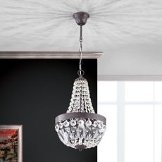 Orion HL 6-1551/1 - Krištáľový luster na reťazi ARILA 1xE27/60W/230V hnedá/patina