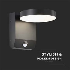 LED Vonkajšie nástenné svietidlo so senzorom LED/17W/230V 3000K čierna