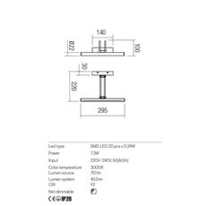 Redo 01-3468 - LED Obrazové svietidlo IKON LED/7,3W/230V 29,5 cm CRI 92 biela