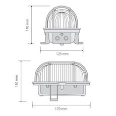 Vonkajšie stropné svietidlo OVAL 1xE27/60W/230V IP44 hnedá