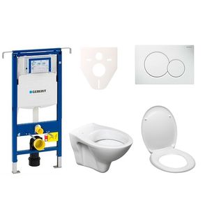 Cenovo zvýhodnený závesný WC set Geberit do ľahkých stien / predstenová montáž + WC S-Line S-line Pro 111.355.00.5ND1