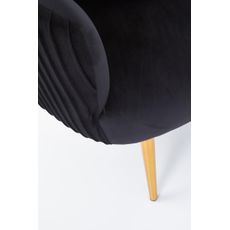 HALMAR Crown kreslo čierna / zlatá