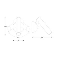Zuma Line W0461-01A-K4K4 - LED Nástenné bodové svietidlo LOYA LED/5W/230V zlatá