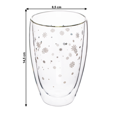 TEMPO-KONDELA HOTCOLD TYP 33, termo poháre, set 2 ks, s vločkami, 450 ml
