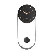 Karlsson 5822BK Dizajnové kyvadlové nástenné hodiny, 50 cm