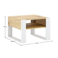 KONDELA Cara 2 konferenčný stolík dub artisan / biela