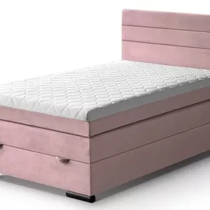 Kontinentálna boxspring posteľ LORA 200x120, ružová (mono 235)