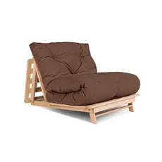 MarLiving Rozkládací futonové křeslo LAYTI 01 90 cm z masivu/hnědé