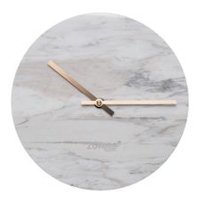 Biele nástenné mramorové hodiny Zuiver Marble Time