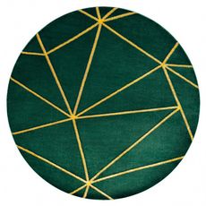 Dywany Łuszczów Kusový koberec Emerald 1013 green and gold kruh - 200x200 (priemer) kruh cm