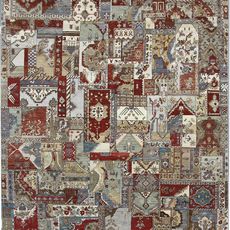 Diamond Carpets koberce Ručne viazaný kusový koberec Diamond DC-PATCH RED MULTI - 180x275 cm