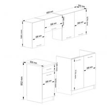 Kuchynský set OLIVIA 1,8M - beton/biela
