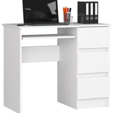 Ak furniture Písací stôl A-6 90 cm biely pravý