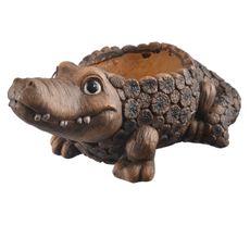 InDecor Keramický obal na kvetináč krokodíl Rona, 51 x 28 x 21 cm