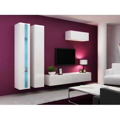 CAMA MEBLE Vigo 90 skrinka na stenu biela / sivý lesk