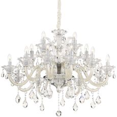 Ideal Lux -Krištáľový luster na reťazi COLOSSAL 15xE14/40W/230V pr. 95 cm krémová