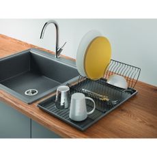Antracitovosivý odkvapávač z antikoro ocele Metaltex Lava
