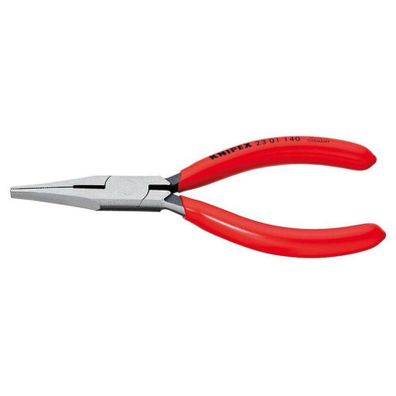 Ploché kliešte 140 mm s ostrím KNIPEX 23 01 140 - leštená hlava, plastové puzdrá