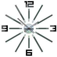 ModernClock 3D nalepovacie hodiny Briliant sivé