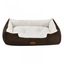 Pelech pre psa 80 x 60 x 18 cm hnedý / krémový