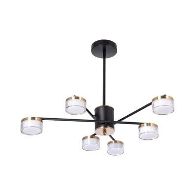 LED Luster na tyči 6xLED/6W/230V 3000-6500K pr. 59 cm zlatá/čierna