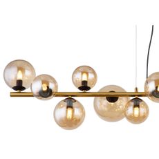 Globo 56135-13H - LED Luster na lanku RIHA 13xG9/3,5W/230V dymová/hnedá